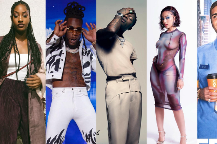 Tems, Burna Boy, Wizkid, Doja Cat and Justin Bieber