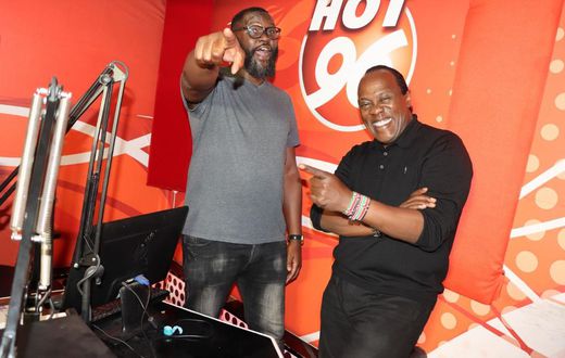 Jeff Koinange and Nick Odhiambo at Hot96