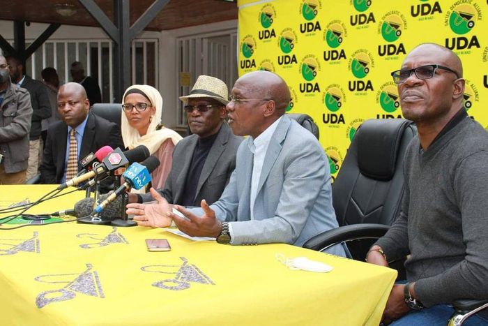 United Democratic Alliance (UDA) party officials led by Chairman Johnstone Muthama
