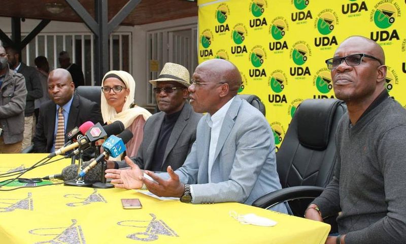 United Democratic Alliance (UDA) party officials led by Chairman Johnstone Muthama