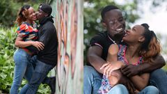 Ferdinand Omanyala and his girlfriend Lavesh