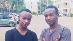 Pile Ron (L) with his identical twin Isaac Ray (R)