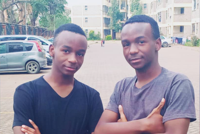 Pile Ron (L) with his identical twin Isaac Ray (R)