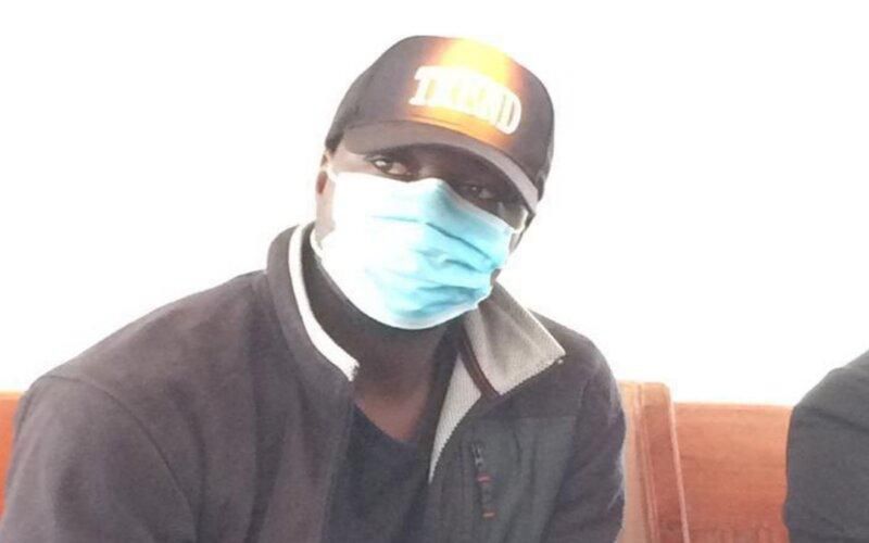 Former Kenya Rugby Sevens Player Alex Olaba during a court appearrnce on April 23, 2021