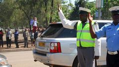 Traffic police officers at work