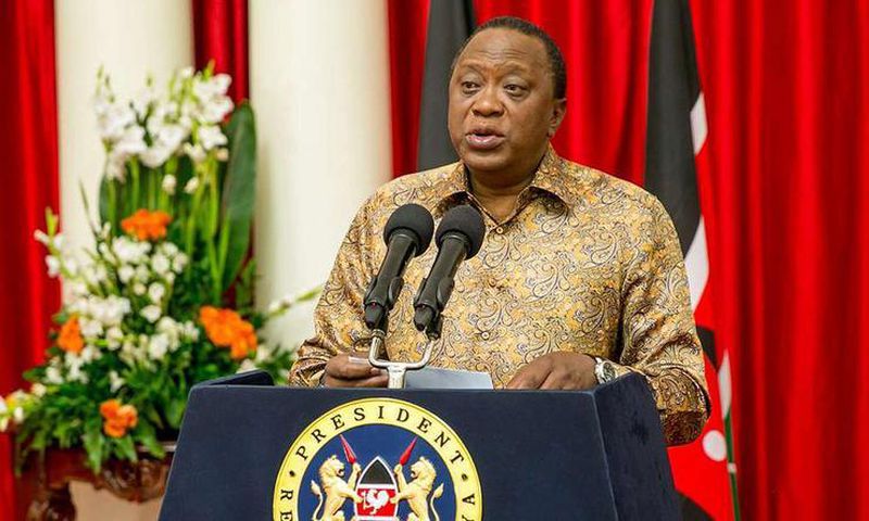 President Uhuru Kenyatta during a past address at State House
