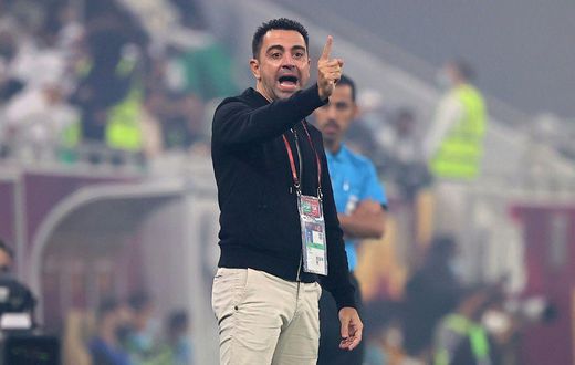 Pointing the way:  Xavi guided Al-Sadd to victory in the Amir Cup final on October 22