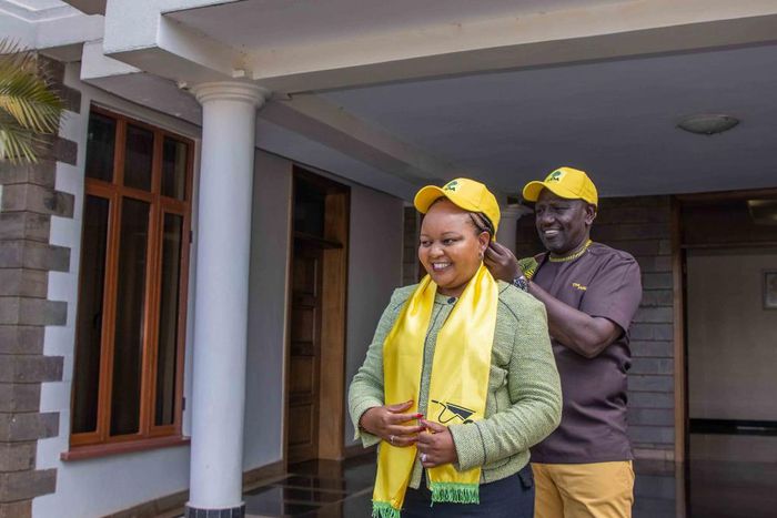 Deputy President William Ruto welcomes Governor Anne Waiguru to UDA