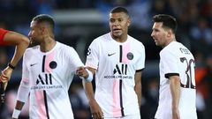 Neymar, Kylian Mbappe and Lionel Messi played together for the first time in midweek but PSG were held by Club Brugge in the Champions League