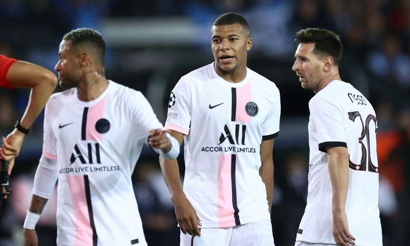 Neymar, Kylian Mbappe and Lionel Messi played together for the first time in midweek but PSG were held by Club Brugge in the Champions League