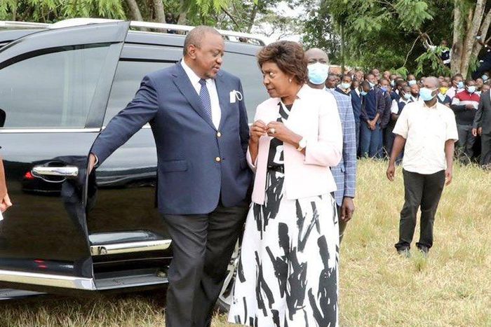 President Uhuru Kenyatta with Kitui Governor Charity Ngilu