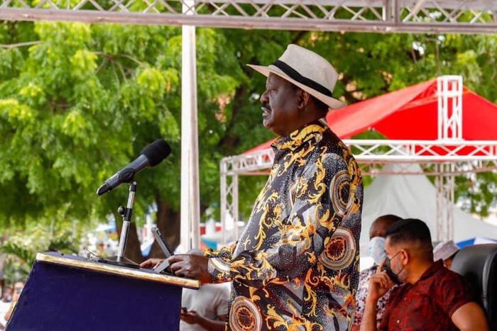 Former Prime Minister and ODM party leader Raila Odinga