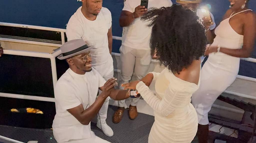 US based Kenyan DJ Shinski proposes to his longtime girlfriend DJ Mochi (Photos)