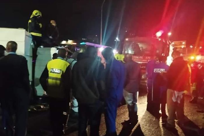 2 officers injured after lorry rammed into police vehicle on Thika Road barricade