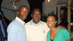 Raila Odinga, Son Raila Junior and Yvonne