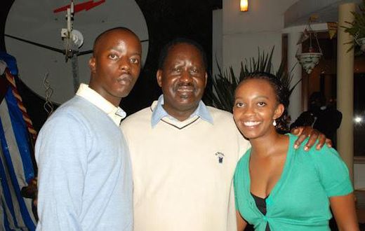 Raila Odinga, Son Raila Junior and Yvonne