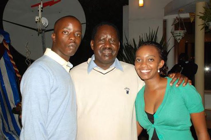 Raila Odinga, Son Raila Junior and Yvonne