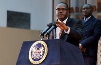 Former Sports Minister Hassan Wario addresses a news conference on the World Anti-Doping Agency (WADA) recommendations that judged Kenya as non-compliant with the WADA code, in the capital Nairobi, May 13, 2016. REUTERS/Thomas Mukoya