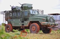 A Mine Resistant Ambush Protected (MRAP) vehicle deployed in Laikipia