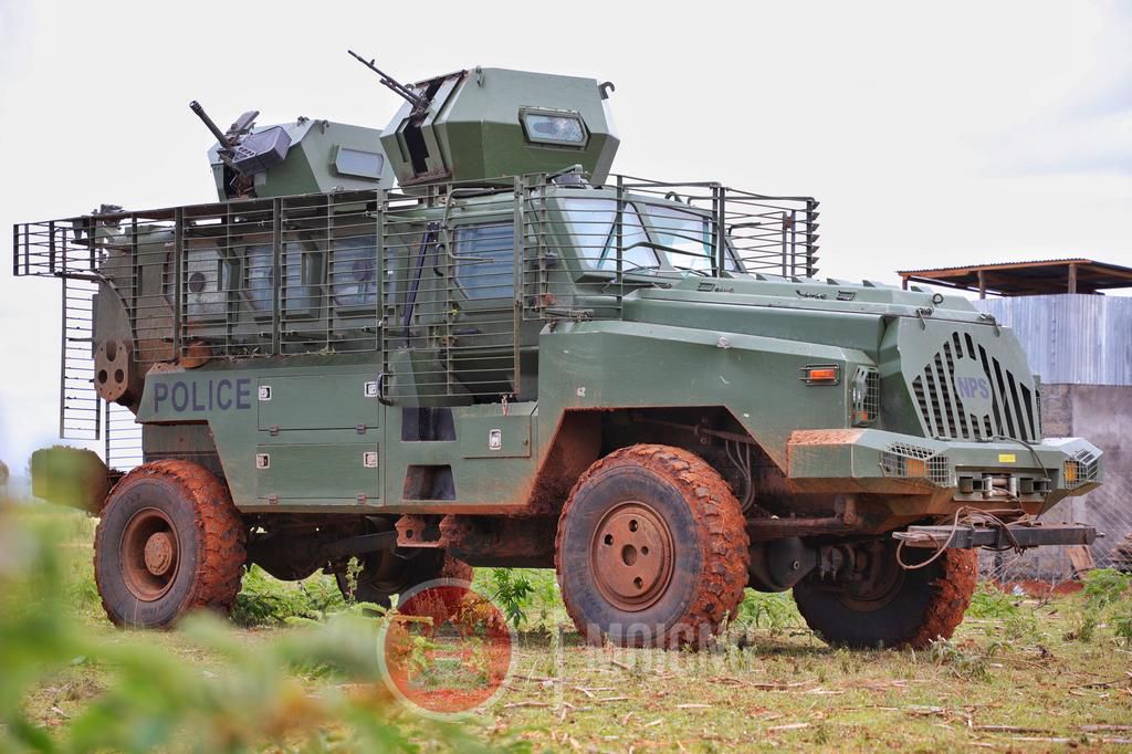A Mine Resistant Ambush Protected (MRAP) vehicle deployed in Laikipia