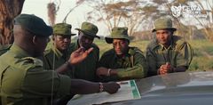 John Pameri briefing rangers at the Lewa Conservancy