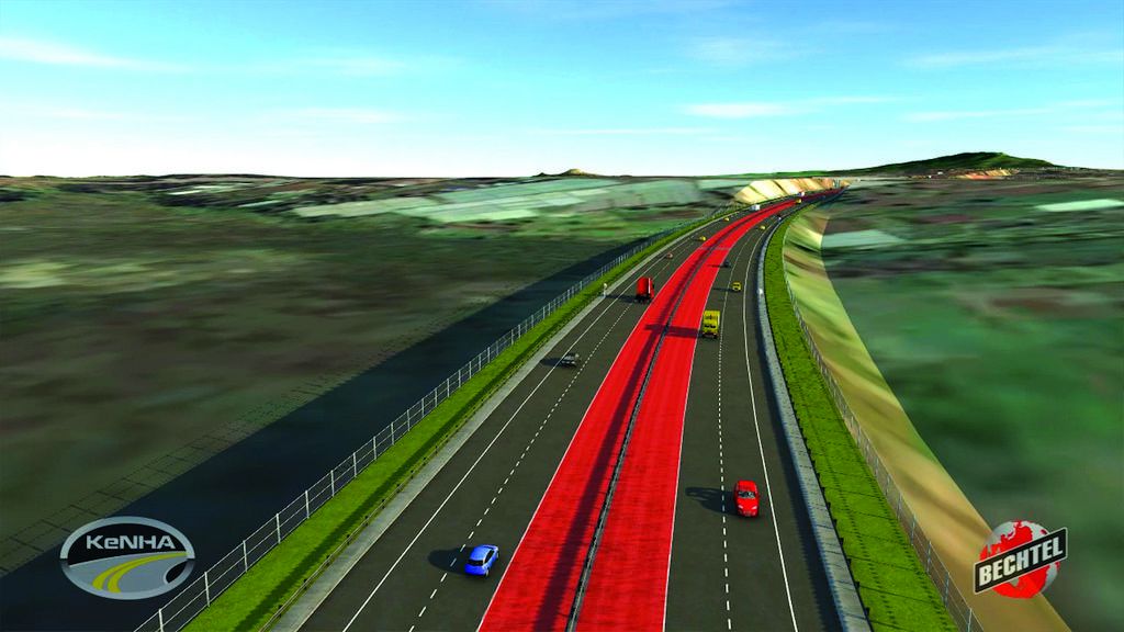 An artists impression of the Sh300 billion Nairobi-Mombasa expressway
