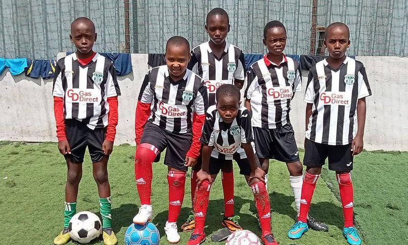 Children in the A3T Soccer Academy donning the kits donated from RHP Colts FC (Courtesy of A3T)