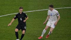 Joshua Kimmich (L) helped create both of Germany's first-half goals against  Iceland
