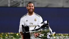Sergio Ramos won five Spanish league titles with Real, the last of them in July 2020