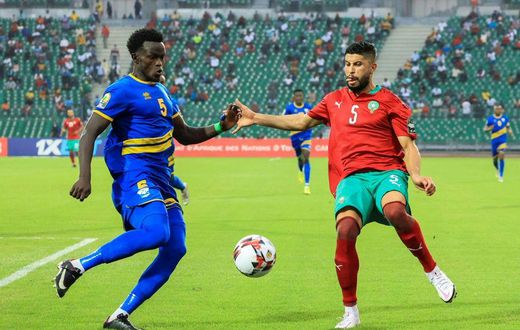 Yahya Jabrane (R) put Wydad Casablanca ahead in a drawn CAF Champions League quarter-final first leg against Mouloudia Alger on Friday.