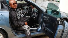 Jalang'o poses inside his Mercedes Benz SLK 200