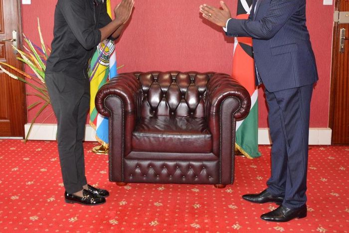 Comedian Eric Omondi finally meets Ezekiel Mutua alongside Churchill & Jalang’o (Photos)