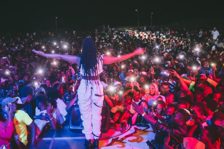 Tanzanian singer Zuchu on stage during December 11 concert in Malindi, Kenya