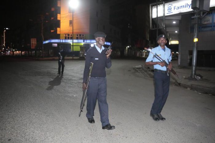 Police patrol past curfew