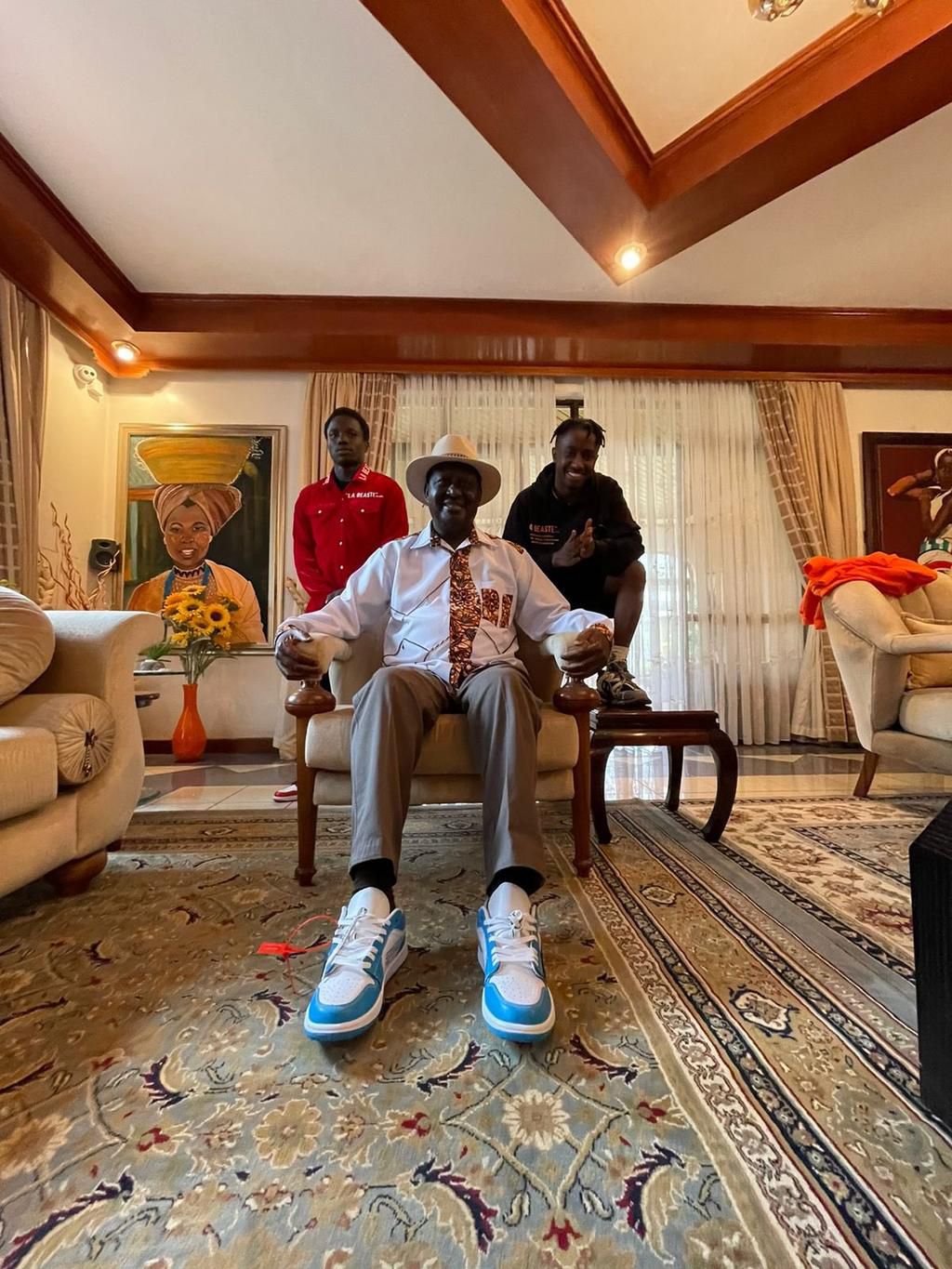 Raila bought the shoes from two young men called Ali and Hillary.