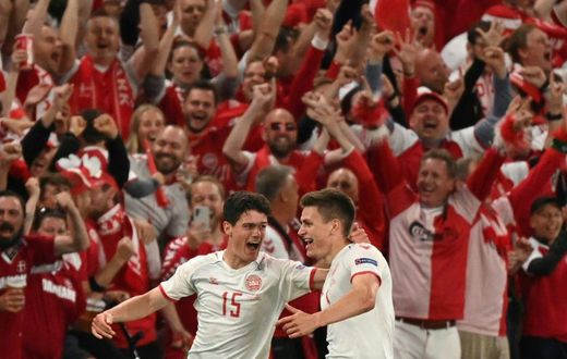 Denmark's win over Russia and passage into the Euro 2020 last 16 was celebrated wildly by the country's passionate support