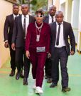 Eric Omondi lands at Moran Lounge for Luo Brunch in a Chopper