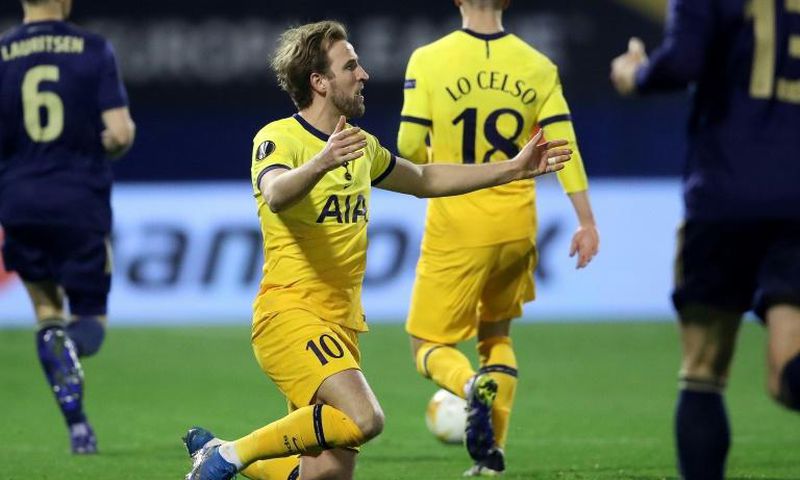 Crestfallen: Harry Kane could not save Spurs from an embarrassing Europa League exit to Dinamo Zagreb