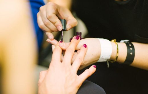 19. Having a manicure.