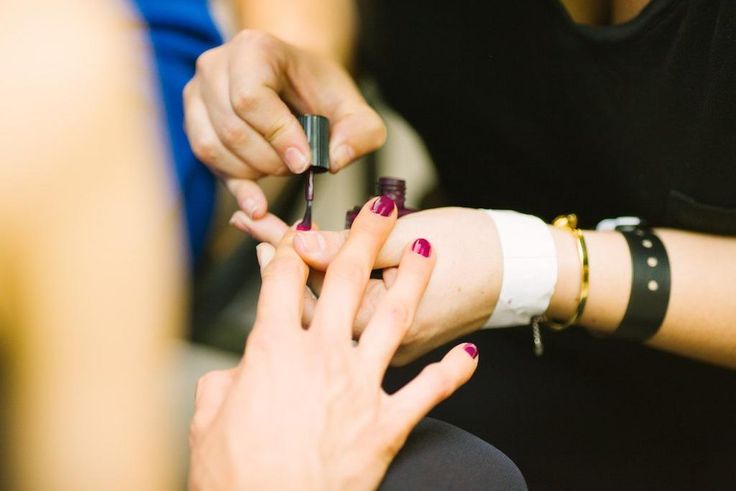 19. Having a manicure.