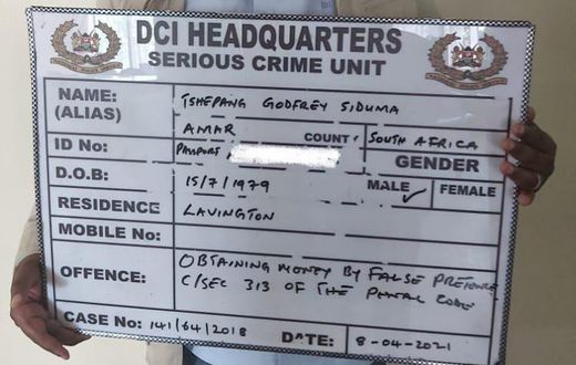 DCI arrest South African fraudster