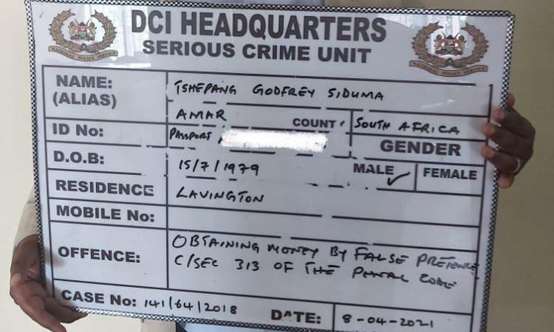 DCI arrest South African fraudster