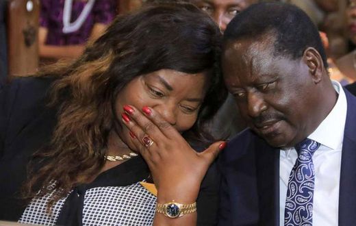 Former Prime Minister Raila Odinga with his wife Ida Odinga