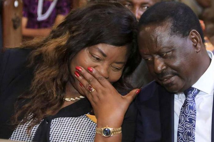 Former Prime Minister Raila Odinga with his wife Ida Odinga