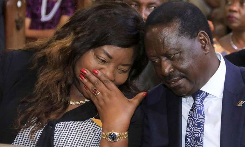 Former Prime Minister Raila Odinga with his wife Ida Odinga