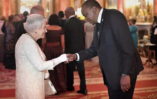 President Uhuru Kenyatta with Queen Elizabeth II