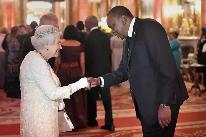 President Uhuru Kenyatta with Queen Elizabeth II