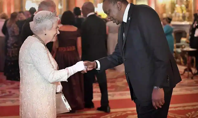 President Uhuru Kenyatta with Queen Elizabeth II