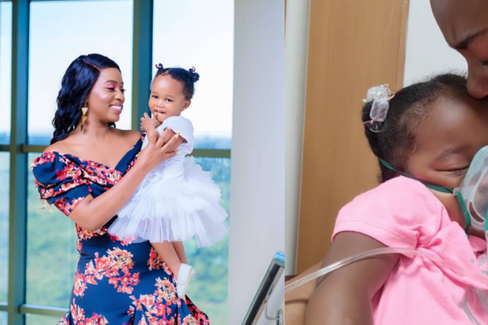 Diana Marua and Bahati’s daughter Heaven Hospitalized (Photos)