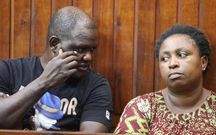 Malindi MP Aisha Jumwa Katana (right) and Geoffrey Okuto Otieno at a Mombasa court